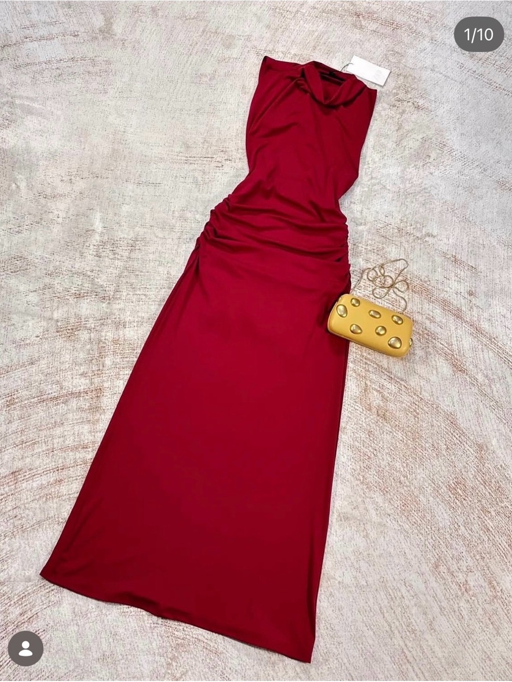 Zara Sleeveless Maxi Dress in Burgundy Red